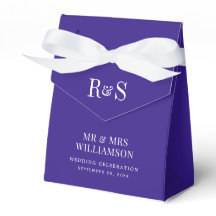 Elegante Lila Monogramm-Hochzeit