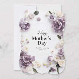 Elegante Lila Muttertagkarte