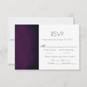 Elegante Lila Ombre Modern Wedding RSVP Card