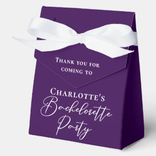 Elegante lila personalisierte Bachelorette-Party Geschenkschachtel