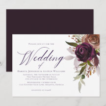 Elegante Lila Pflaumenschick-Hochzeit