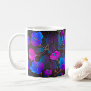 Elegante Lila-rosa Blume Kaffeetasse