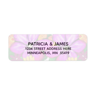 Elegante Lila rosa, florale Adresse