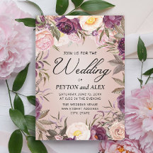 Elegante Lila Rosa-Peonies Hochzeit mit Blumen