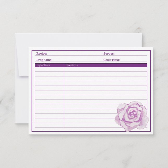 Elegante Lila Rose (Vorderseite)