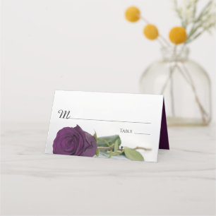 Elegante Lila Rose Einfache Hochzeitserfassung Platzkarte