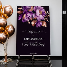 Elegante lila Rose Gold Geburtstagsgeschenk