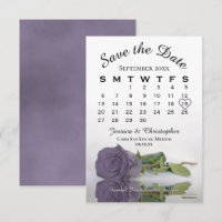 Elegante Lila Rose Hochzeitskalender