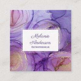 Elegante Lila Rose Visitenkarte