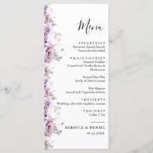 Elegante Lila Rose Wasserfarben Hochzeit der Blume