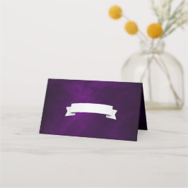 Elegante Lila Silberhochzeit Platzkarte
