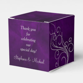 Elegante Lila Silver Swirl Gevor Box Geschenkschachtel