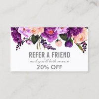 Elegante Lila Ultra-Violet-Floral-Silber-Referenz