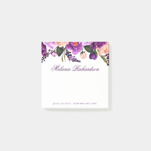 Elegante Lila Ultra-Violet Wasserfarben Post-it Klebezettel