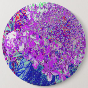 Elegante lila und blaue Limelight-Hortensie Button