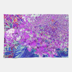 Elegante lila und blaue Limelight-Hortensie Geschirrtuch