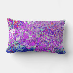 Elegante lila und blaue Limelight-Hortensie Lendenkissen