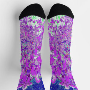 Elegante lila und blaue Limelight-Hortensie Socken