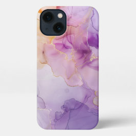 Elegante Lila und goldfarbene Handy-Hülle iPhone Hülle