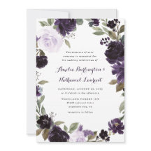 Elegante Lila und goldgrüne Blütenhochzeit