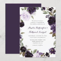 Elegante Lila und goldgrüne Blütenhochzeit