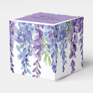 Elegante Lila Violet Florals Hochzeit Geschenkschachtel