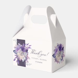 Elegante Lila Wasserfarbe Danke Gastgeschenk Hochz Geschenkschachtel