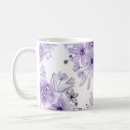 Elegante Lila Wasserfarbe Kaffeetasse