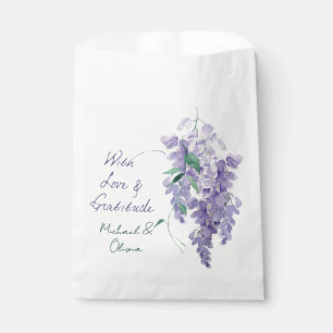 Elegante lila Wasserfarben-Blumen-Hochzeit individ Geschenktütchen