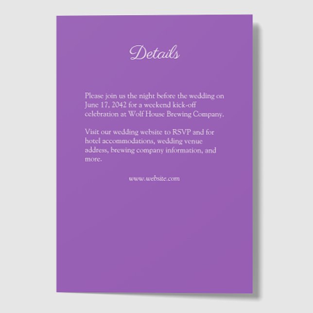 Elegante Lila Wildblume Begleitkarte (Von Creator hochgeladen)