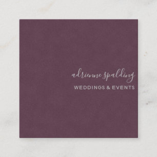 Elegante Lila Wildleder Textur Beruflich Quadratische Visitenkarte