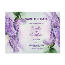 Elegante Lilac-Blume, die das Datum speichern
