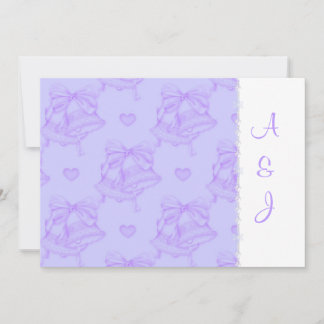 ÉLÉGANTE LILAC MARIAGE BELLS INVITATION