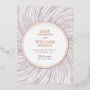 Elegante Lilac Watercolor Hochzeitsreise Folieneinladung