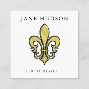 Elegante Lilie Design Business Card Quadratische Visitenkarte