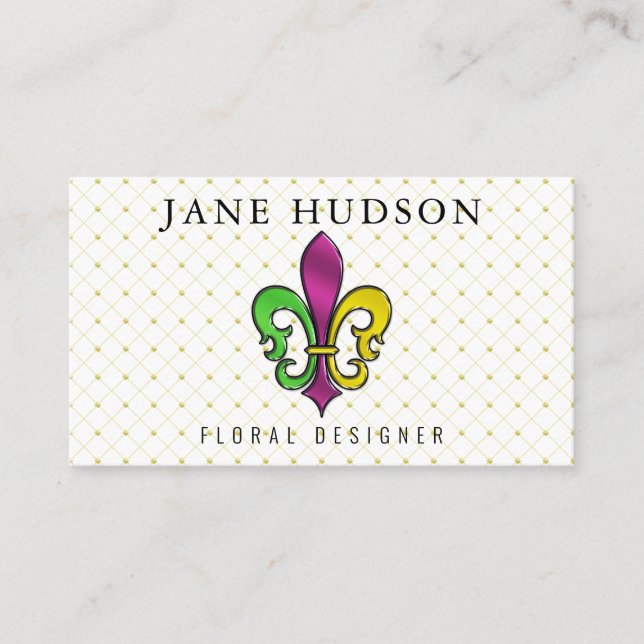 Elegante Lilie Design Business Card Visitenkarte (Vorderseite)
