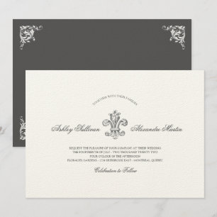 Elegante Lilie Wedding Combo Einladung