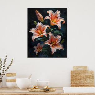 Elegante Lilienblumenkunst – Premium Drucke & Einz