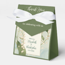 Elegante Lily im Tal Save the Date Hochzeit Geschenkschachtel