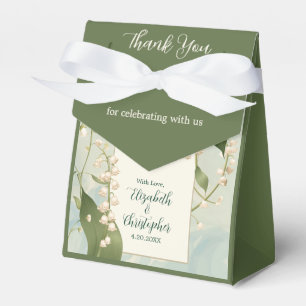 Elegante Lily im Tal Save the Date Hochzeit Geschenkschachtel