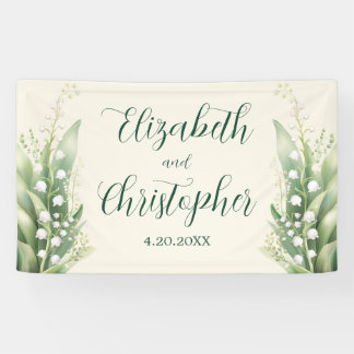 Elegante Lily of the Tal Hochzeit Banner