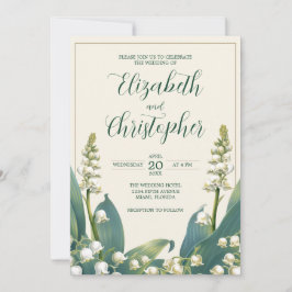 Elegante Lily of the Tal Hochzeit Einladung