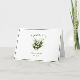 Elegante Lily of the Valley Blume Wedding Dankeskarte