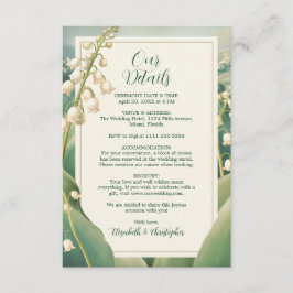 Elegante Lily of the Valley Floral Landschaft Hoch Begleitkarte