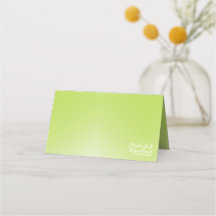 Elegante Lime Green Ombre Platzkarte oder Escort C