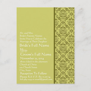 Elegante Limon Damask Einladung