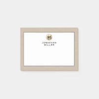 Elegante Linen Gold Monogram