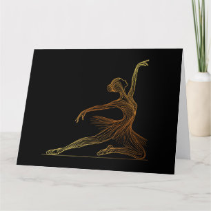 Elegante Linie Kunst, Dichtung und Musik Ballet Da Dankeskarte