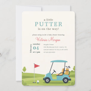 Elegante Littler Putter Golf-Baby-Party Einladung
