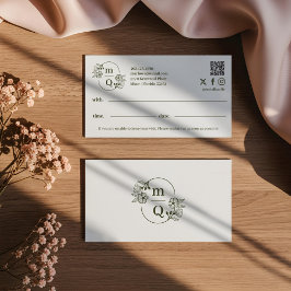 Elegante Logo-Markenbezeichnung für Botanisches Mo Terminkarte